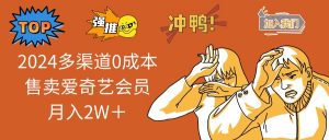 2024多渠道0成本售卖爱奇艺会员月入2W＋-KJ分享