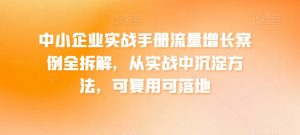中小企业实战手册流量增长案例全拆解，从实战中沉淀方法，可复用可落地-KJ分享