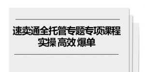 速卖通 全托管专题专项课程，实操 高效 爆单（11节课）-KJ分享
