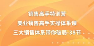 销售高手特训营，美业销售高手实操体系课，三大销售体系带你破局（38节）-KJ分享