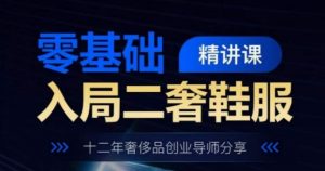 零基础入局二奢鞋服精讲课,十二年奢侈品创业导师分享-KJ分享