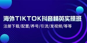 海外TIKTOK抖音精英实操班:注册下载/配置/养号/引流/发视频/等等-KJ分享