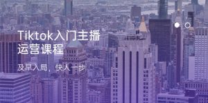Tiktok入门主播运营课程，及早入局，快人一步（11节）-KJ分享
