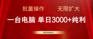 搜狐视频搬运，一台电脑单日3000+，批量操作，可无限扩大-KJ分享