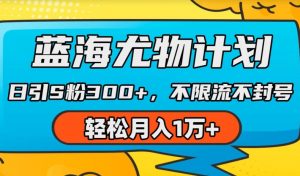 蓝海尤物计划，AI重绘美女视频，日引s粉300+，不限流不封号，轻松月入1w+-KJ分享