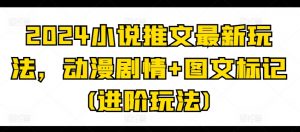 2024小说推文最新玩法,动漫剧情+图文标记(进阶玩法)-KJ分享