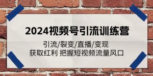 2024视频号引流训练营：引流/裂变/直播/变现 获取红利 把握短视频流量风口-KJ分享