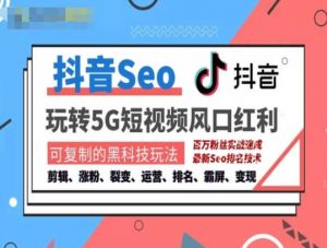 抖音SEO引流培训课程-抓住抖音风口，实现搜索排名，获取精准流量，快速成交变现-KJ分享