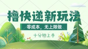 撸快递最新玩法，零成本，无上限做，日产1000+。课程看完就会-KJ分享