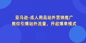 亚马逊-成人用品 站外营销推广 教你引爆站外流量,开启爆单模式-KJ分享