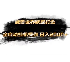 魔兽世界欧服最新玩法,单机日入1000+,矩阵操作,多开多得-KJ分享