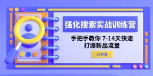 强化 搜索实战训练营，手把手教你 7-14天快速-打爆新品流量（13节课）-KJ分享