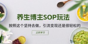 养生博主SOP玩法,按照这个坚持去做,引流变现还是很轻松的-KJ分享