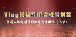 Vlog 视频号IP变现特训营,普通人如何通过视频号变现赚钱(15节)-KJ分享