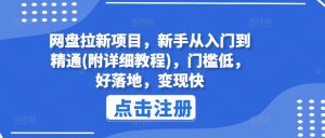 网盘拉新项目，新手从入门到精通(附详细教程)，门槛低，好落地，变现快-KJ分享