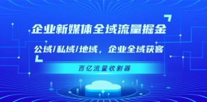 企业 新媒体 全域流量掘金：公域/私域/地域 企业全域获客 百亿流量 收割器-KJ分享