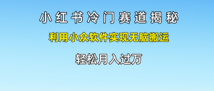 小红书冷门赛道揭秘,利用小众软件实现无脑搬运,轻松月入过万-KJ分享