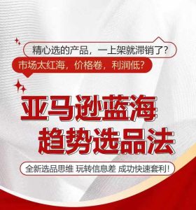 亚马逊蓝海趋势选法，全新选品思维，玩转信息差-KJ分享