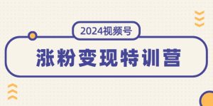 2024视频号-涨粉变现特训营：一站式打造稳定视频号涨粉变现模式（10节）-KJ分享