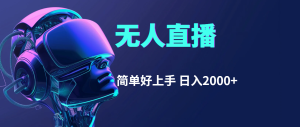 快手无人直播，简单好上手，日入2000+-KJ分享