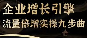 企业增长引擎流量倍增实操九步曲，一套课程帮你找到快速、简单、有效、可复制的获客+变现方式，-KJ分享