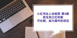 小红书达人训练营第4期：抓住风口红利期，可长期，放大操作的项目-KJ分享