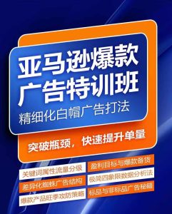亚马逊爆款广告特训班,快速掌握亚马逊关键词库搭建方法,有效优化广告数据并提升旺季销量-KJ分享