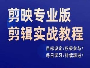 剪映专业版剪辑实战教程,目标设定/积极参与/每日学习/持续精进-KJ分享