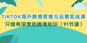TIKTOK海外跨境思维与运营实战课,只做有深度的跨境知识(91节课)-KJ分享