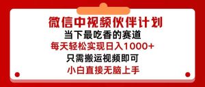 微信中视频伙伴计划,仅靠搬运就能轻松实现日入500+,关键操作还简单,…-KJ分享