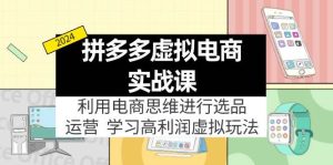 拼多多虚拟电商实战课:虚拟资源选品+运营,高利润虚拟玩法(更新14节)-KJ分享