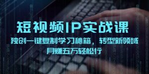 短视频IP实战课，独创一键复制学习秘籍，转战新领域，月赚五万轻松行-KJ分享