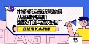 拼多多运最新营秘籍:业绩 增长实战课,从基础到高阶,爆款打造与高效推广-KJ分享