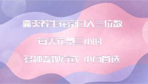 靠卖养生花茶日入三位数,每天花费三小时 多种变现方式 小白首选-KJ分享