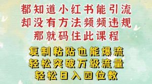 小红书靠复制粘贴一周突破万级流量池干货，以减肥为例，每天稳定引流变现四位数【揭秘】-KJ分享