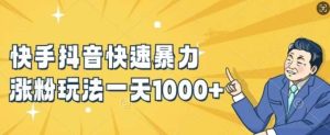 快手抖音快速暴力涨粉玩法，新手小白也能学会，一天1k+【揭秘】-KJ分享