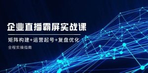 企业直播霸屏实战课：矩阵构建+运营起号+复盘优化，全程实操指南-KJ分享