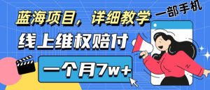 通过线上维权赔付1个月搞了7w+详细教学一部手机操作靠谱副业打破信息差-KJ分享