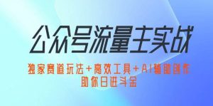 公众号流量主实战：独家赛道玩法+高效工具+AI辅助创作，助你日进斗金-KJ分享