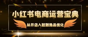 小红书电商运营宝典：从开店入驻到选品优化，一站式解决你的电商难题-KJ分享