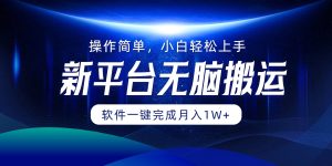 平台无脑搬运月入1W+软件一键完成，简单无脑小白也能轻松上手-KJ分享
