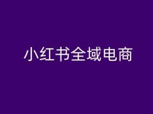小红书全域电商，小红书电商教程-KJ分享