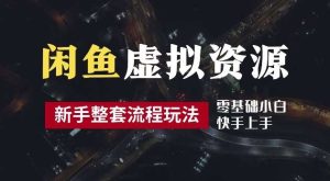 2024最新闲鱼虚拟资源玩法,养号到出单整套流程,多管道收益,每天2小时月收入过万【揭秘】-KJ分享