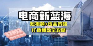 商家必看电商新蓝海:短视频+选品策略,打造爆款全攻略,月入10w+-KJ分享