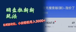 网盘拉新新玩法：短剧私域玩法，小白轻松月入5000+-KJ分享