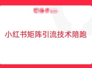 小红书矩阵引流技术,教大家玩转小红书流量-KJ分享