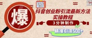 轻松制作创业类视频，一天被动加精准创业粉500+【揭秘】-KJ分享