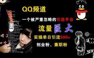 QQ频道,一个被严重忽略的引流平台,流量巨大 实操单日引流500+创业粉兼职粉【揭秘】-KJ分享