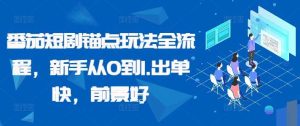 番茄短剧锚点玩法全流程,新手从0到1,出单快,前景好-KJ分享