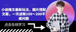 小说推文最新玩法，图片搭配文案，一天进账100～200不成问题-KJ分享